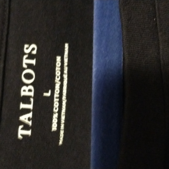 Talbots women's size L 3/4 cuffed sleeves postage stamp Tee - Picture 2 of 11